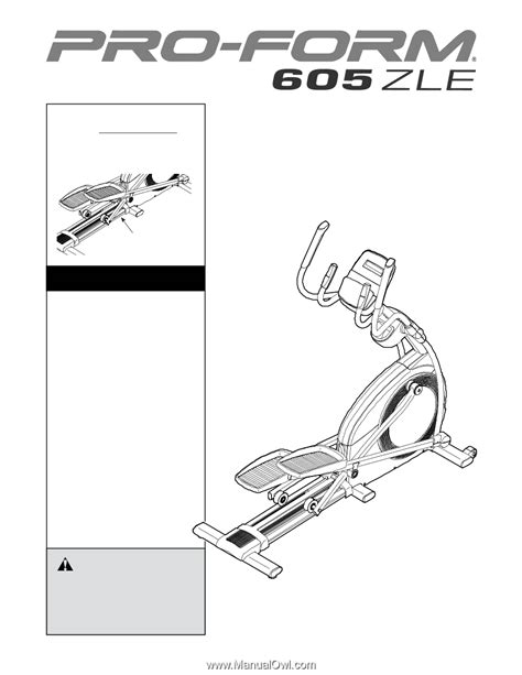 Proform 605 Zle Elliptical Uk Manual