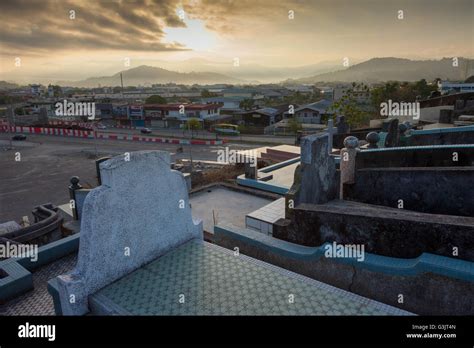 View Of The Chinese Cemetery Kota Kinabalu Malaysia Borneo Sabah