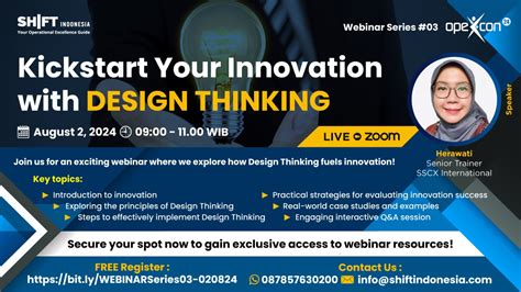 Siap Berinovasi Pelajari Design Thinking Di Webinar OPEXCON SHIFT