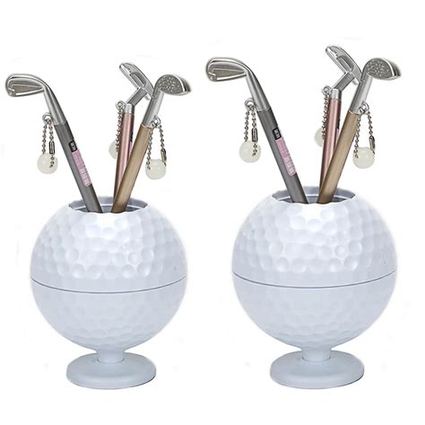 Practical Mini Superior Golf Club Models Ball Pen + Golf Ball holder ...