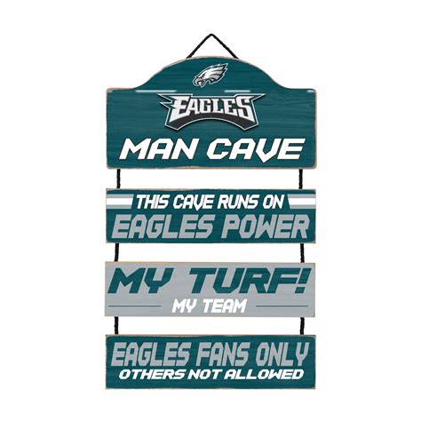 Philadelphia Eagles Wooden Man Cave Sign - Dynasty Sports & Framing