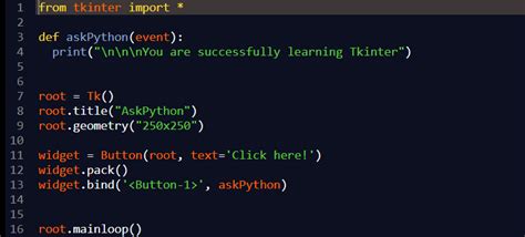 Bind And Events In Tkinter Askpython