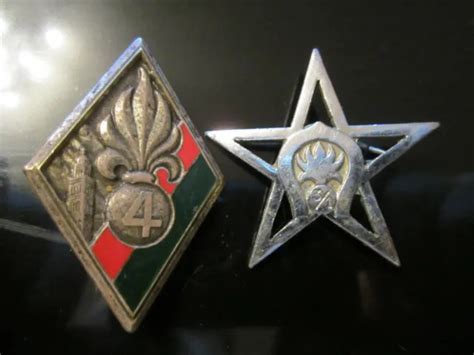 2 INSIGNES LÉGION étrangère authentiques 4 rei drago 3 1 rec drago EUR