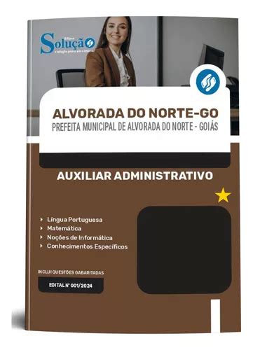 Apostila Auxiliar Administrativo Alvorada Do Norte Go Editora