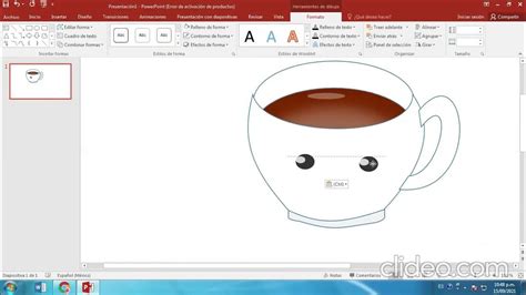 Como Dibujar Una Taza De Cafe Kawaii En Powerpoint Youtube