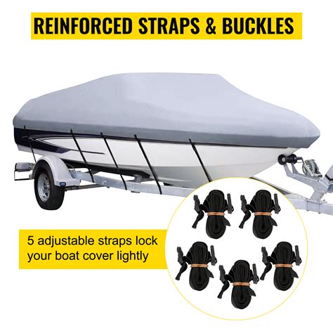 VEVOR Waterproof Boat Cover, 25'-28' Trailerable Boat Cover, Beam Width ...