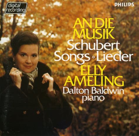 An Die Musik Schubert Songs Lieder De Franz Schubert Elly Ameling