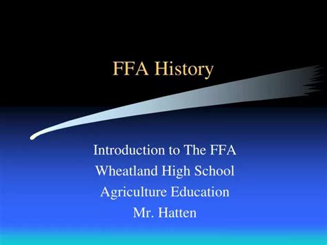 Ppt Ffa History Powerpoint Presentation Free Download Id5647230