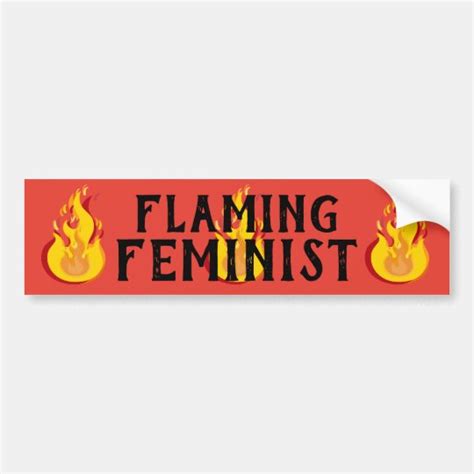 Flaming Feminist Rbg Feminism Flames 20 Bumper Sticker