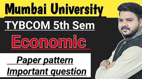 Tybcom Economic Sem Paper Pattern Mumbai University Tybcom Economic