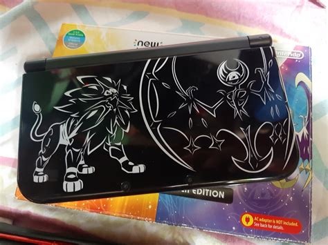 New Nintendo Ds Xl Solgaleo Lunala Black Edition With Game Cartridge