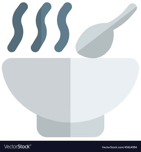 Hot Soup Served In Bowl As Appetizer Royalty Free Vector
