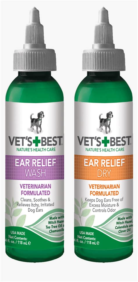 Vet S Best Dog Ear Cleaner Kit, Ear Relief Wash & Dry, HD Png Download ...