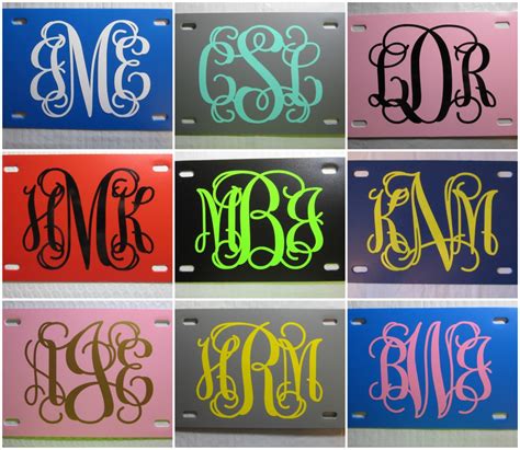 Personalized MONOGRAM License Plate choose Your Plate AND - Etsy