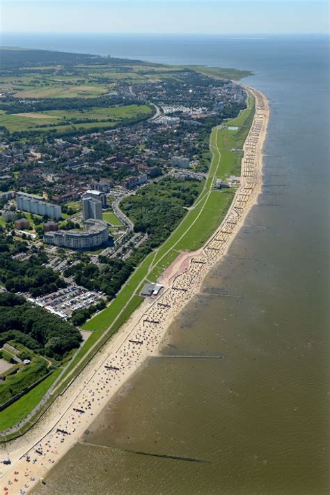 Luftbild Cuxhaven Stadtteilansicht Vom Strand In Duhnen Einem