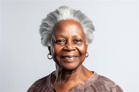 Premium Ai Image Portrait Of A Senior African American Black Woman