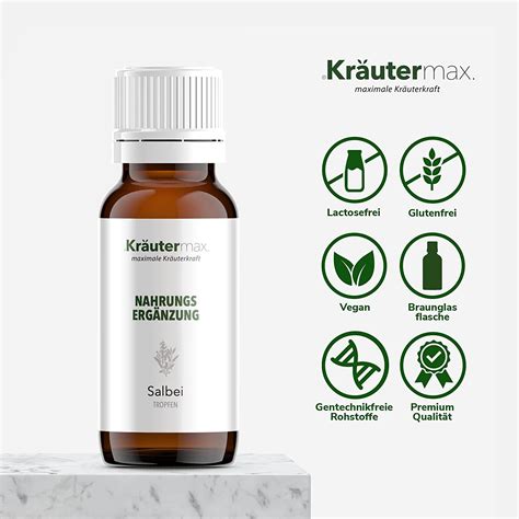 Kr Utermax Salbei Tropfen Mit Extrakt Aus Salbeibl Tter Salvia