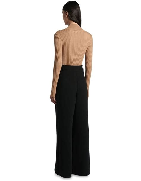 Cue Belted Wide Leg Pant In Black Myer