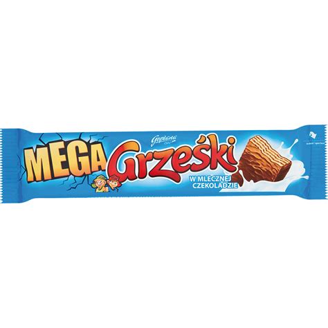 Goplana Grześki Mega Milk Chocolate Coated Wafer Bar with Cocoa Cream