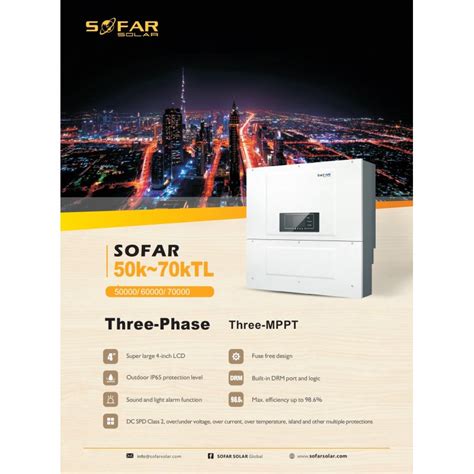 INWERTER SOFAR 50 000TL WiFi DC Switch Trójfazowy