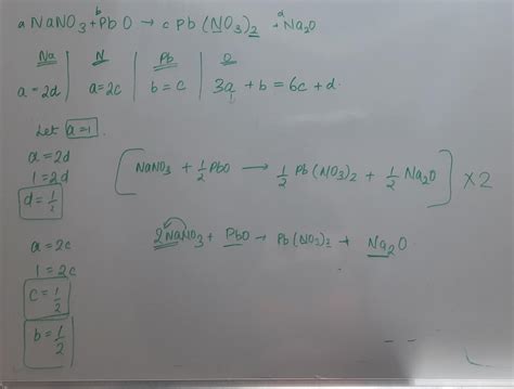 Balance The Following Chemical Equations A Nano Pbo Pb No