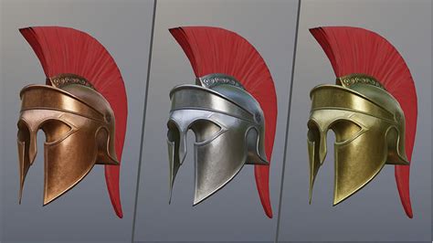 3d Model Spartan Helmet Vr Ar Low Poly Cgtrader