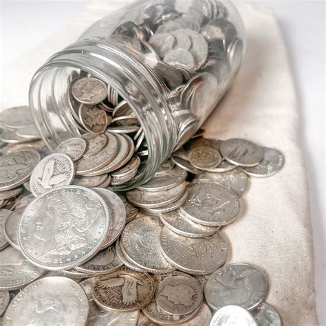 Mason Jar Silver Coin Mixed Lot Vintage U S Silver Coins Etsy