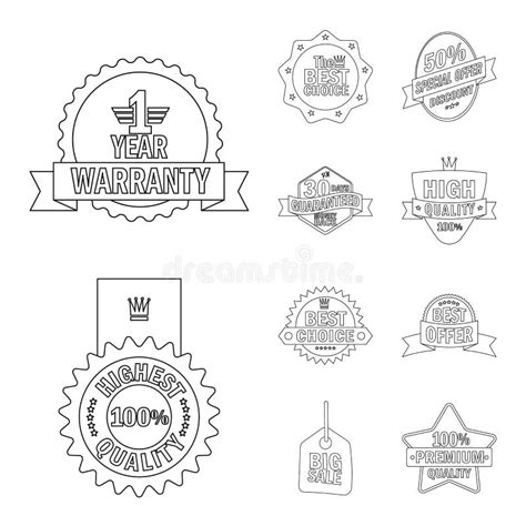 Vector Illustration Of Emblem And Badge Logo Set Of Emblem And Sticker Stock Vector