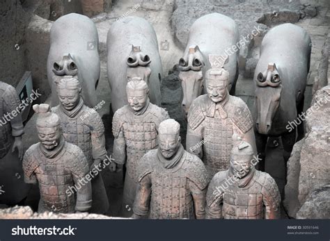 Terracotta Warriors China Famous Mummy Egypt Stock Photo 30591646 ...