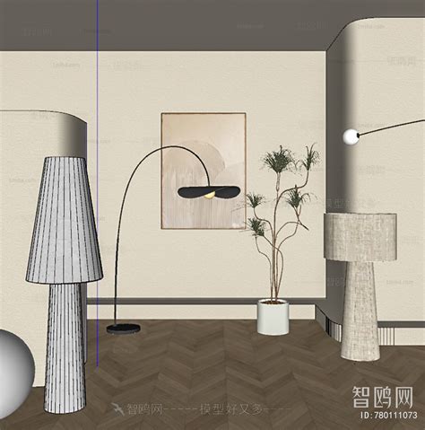 Modern Floor Lamp Sketchup Model Download Model Id780111073 1miba