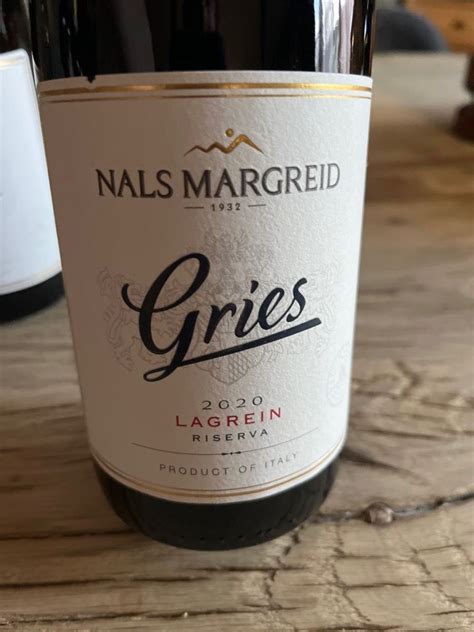 Kellerei Nals Margreid Lagrein Alto Adige S Dtirol Riserva Gries