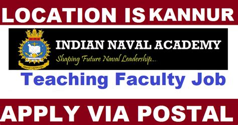 Indian Naval Academy Kannur Recruitment Asst Professor Apply