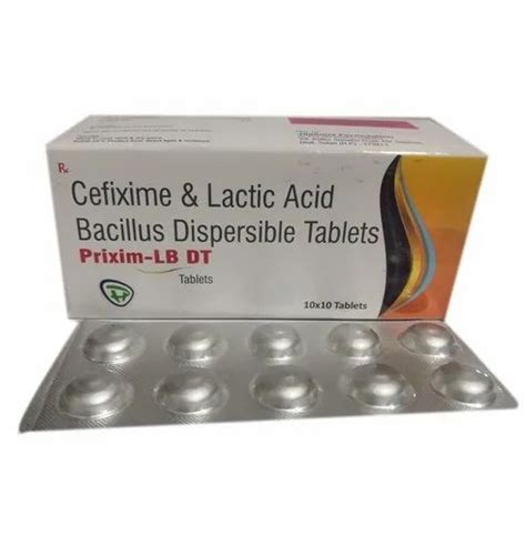 Cefixime Lactic Acid Bacillus Dispersible Tablets At Rs 265 Box Solan