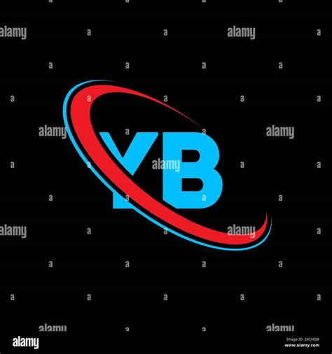 Yb Y B Letter Logo Design Initial Letter Yb Linked Circle Uppercase Monogram Logo Red And Blue