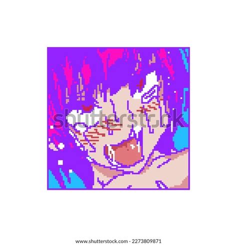 Ahegao Anime Face Pixel Art Stock Illustration Shutterstock