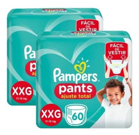 Fraldas Pants Ajuste Total Xxg 120 Unidades Pampers Frete Grátis