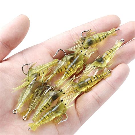 Running Me Pcs Lures Bait Shrimp Fishing Simulation Prawn Saltwater