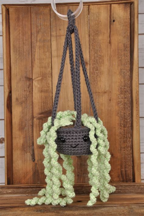 Crochet String Of Pearl Hanging Plant Crochet Plant Hanging Etsy