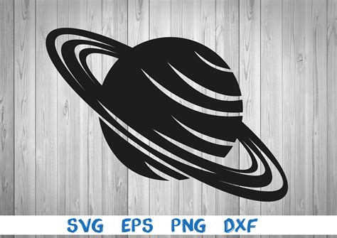 Saturn Planet Picture Silhouette Svg Png Eps Dxf Etsy