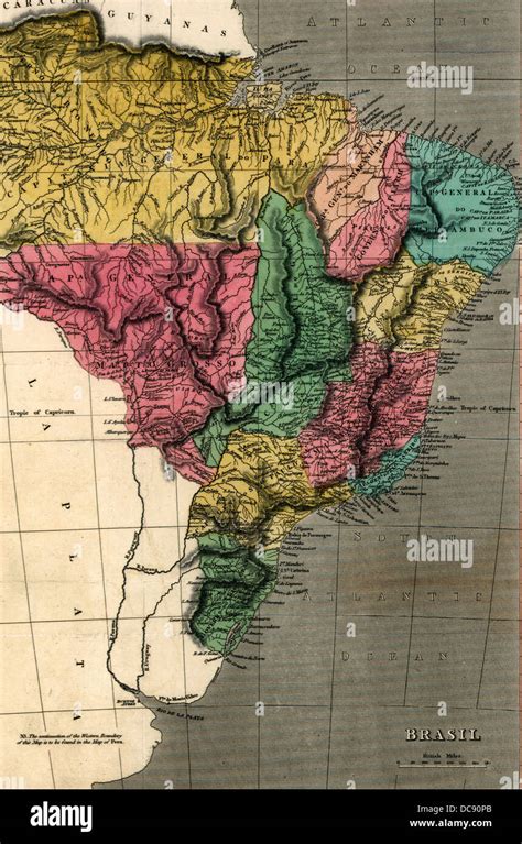 Map Of Brazil 1822 Stock Photo Alamy