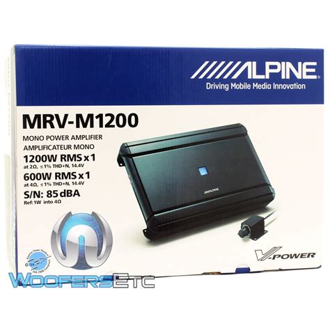 Alpine Mrv M Monoblock Watts Rms Class D Amplifier