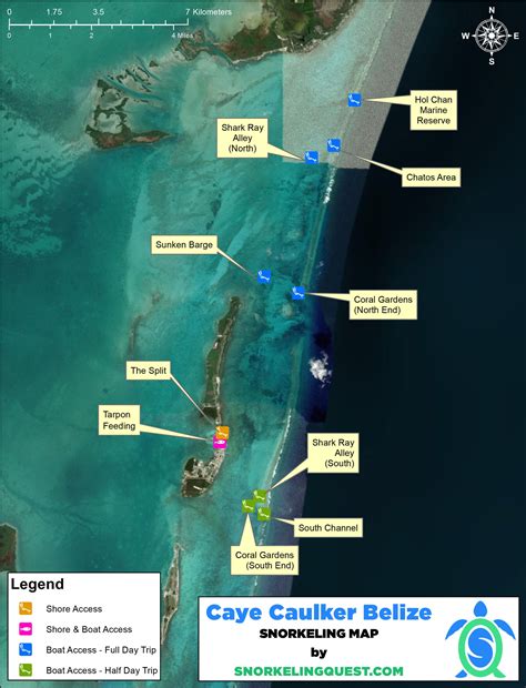 Snorkeling Quest | Belize Snorkeling Map