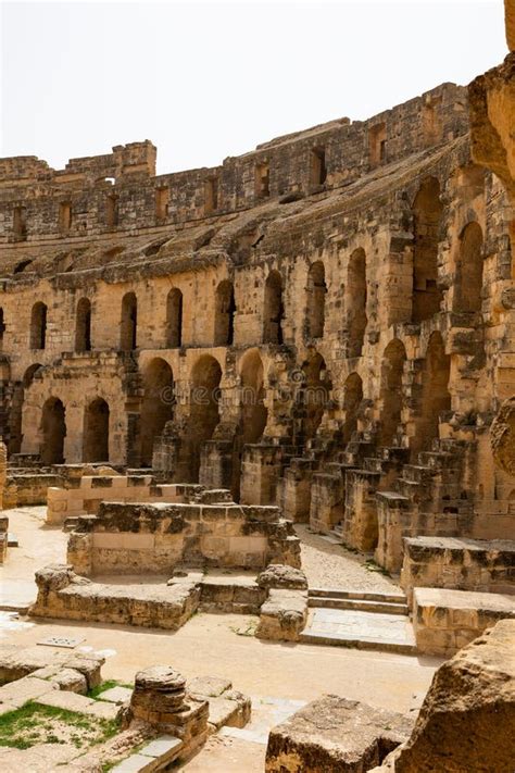 Preserved El Jem Amphitheatre In Tunisia Showcasing Roman Architecture