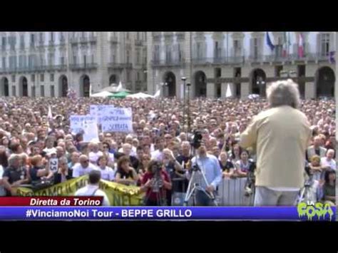 Integrale Beppe Grillo A Torino Vinciamonoi Tour Youtube