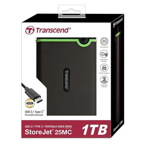 Transcend 1TB StoreJet 25M3 USB 3.1 Gen 1 Portable External Hard Drive ...