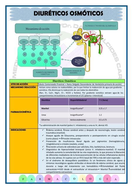 Diuréticos Osmóticos Dr Memorize uDocz