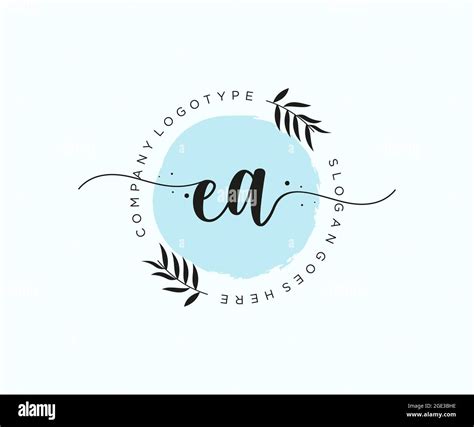 EA Feminine logo beauty monogram and elegant logo design, handwriting ...