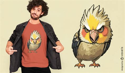 Angry Cockatiel T-shirt Design Vector Download