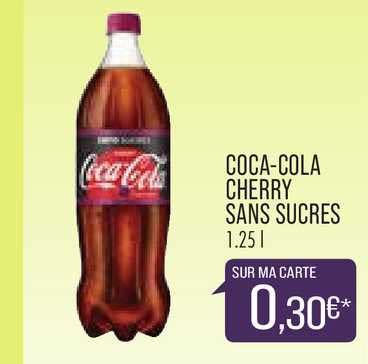 Promo Coca Cola Cherry Sans Sucres Chez Match