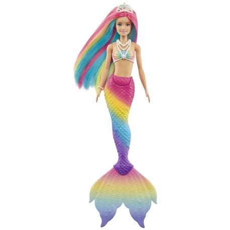 Lėlė Barbie Mermaid Rainbow Transformation GTF89 MATTEL kainos nuo 27